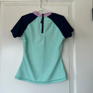 Eddie Bauer Girls Rash Guard Surf Swim Shirt Short Sleeve Size small 7/8